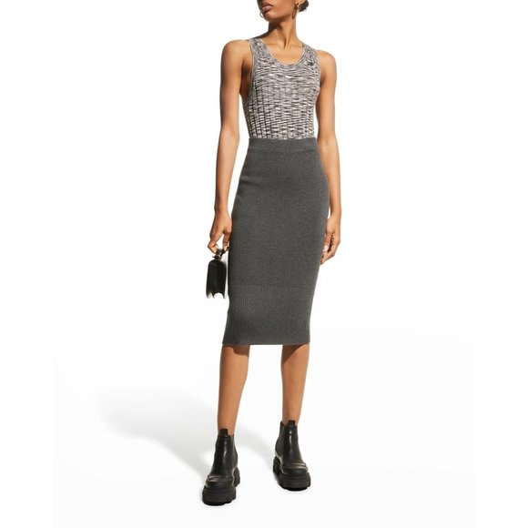 ATM ANTHONY THOMAS MELILLO Space-Dyed Ribbed Silk and Cotton-Blend Tank - NWT - Picture 2 of 4